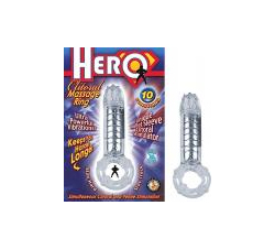Hero Cockring and Clit Massager Clear 
