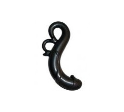 The Velvet Kiss Collection Little Dragon Silicone Dong - Black 