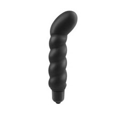 Anal Fantasy Ribbed P-spot Silicone Vibe Waterproof 4 Inch Black