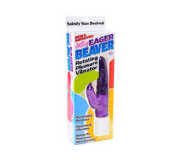 Jelly Eager Beaver Rotating Pleasure Vibrator 9.25 Inch Purple